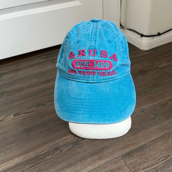 Blue Aruba Cap with Pink Embroidery - Picture 1 of 8